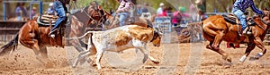 Australian Team Calf Roping Rodeo Event