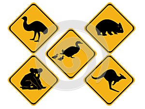 Australian wildlife road signs