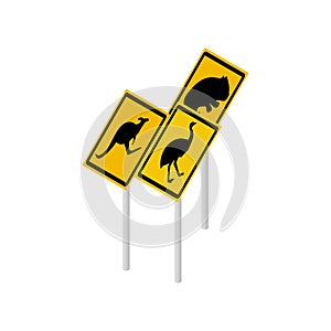 Australian wildlife road signs icon