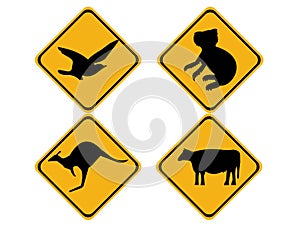 Australian wildlife signs