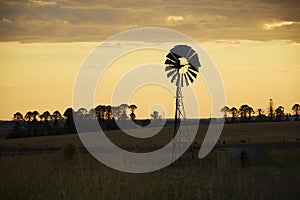 Australian windmill in the countryside