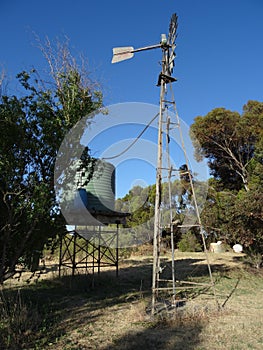 Australian windmill for pumping water, NSW, Australia