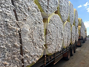 Australian wool shipment on a truck