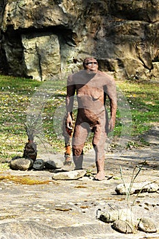 Australopithecus Afarensis Statue at Rocky Ground photo