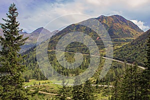 Austria Alps landscape panorama, Solk Pass