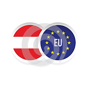 Austria European union badge flag