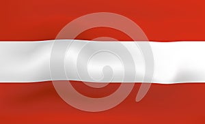 Austria Flag Icon and Logo. World National Isolated Flag Banner and Template. Realistic, 3D Vector illustration Art with Wave