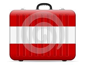 Austria flag travel suitcase