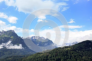 Austria. Landscape in sunny day in Austrian Alps.