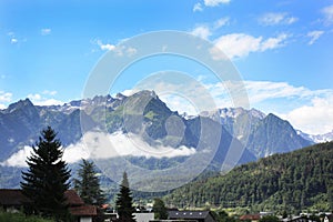 Austria. Landscape in sunny day in Austrian Alps.