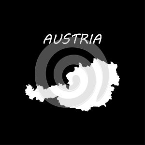 Austria map filled with white color sign. eps ten