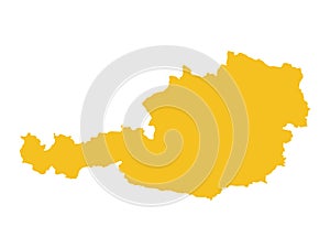 Austria map - state of the Republic of Austria