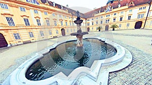 Austria Melk Benedictine Abbey along Rhine river and Danube river