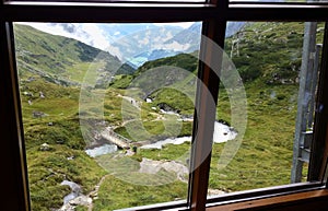 Austria. Mountain region `Stubai`. The Valley `Oberbergtal`. Mountain hotel `Franz-zenn-hÃ¼tte`.