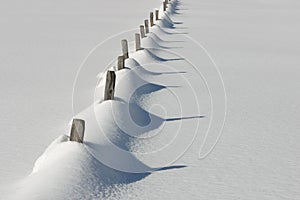 Austria - snowy fence