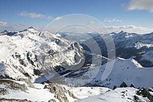 Austria - snowy mountains photo