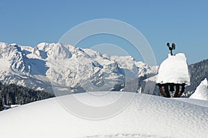 Austria - snowy mountains photo