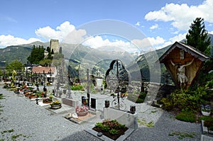 Austria, Tirol, Ladis, cemetery