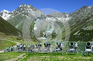 Austria, Tyrol, snow cannon