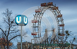 Austria - Vienna - Big ferris wheel Riesenrad in Prater