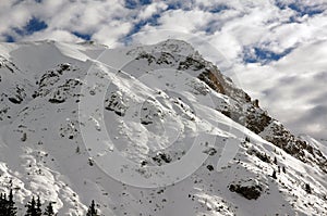 Austrian Alps. Beautiful snowy mountains