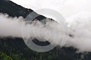 mountains landscape between clouds photo