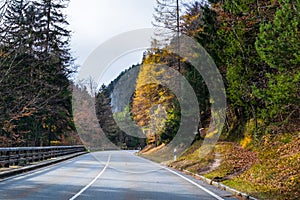 Austrian alps, Green meadows, alpine cottages and mountain peaks