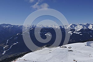 Austrian alps: Paragliding-Paradies at the winter sport region i