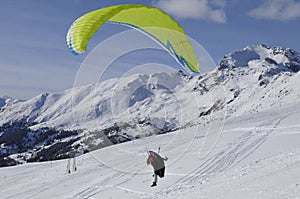 Austrian Alps: Paragliding in Wintertime