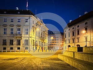 Austrian Chancellery by night