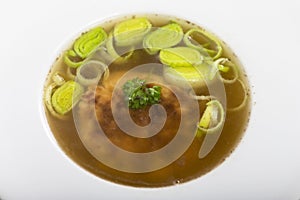 Austrian cheese dumpling soup