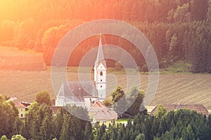 Austrian Church at Sundown