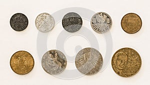 Austrian Coins 1-2-5-10-20-50 Groschen/Schilling