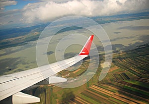 Austrian cultivated land seen from a plane