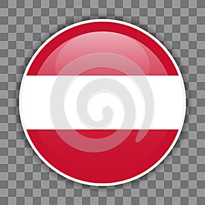 Austrian flag icon on checkered background