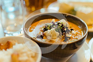 Austrian  healthy curry cauliflower dish in Vienna