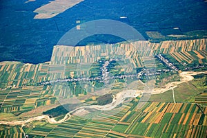 Austrian landscape seen from a plane