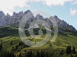 Austrian Mountains Tilt-Shift / Looks like a model
