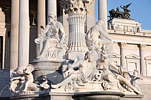 Austrian Parliament in Vienna, Austria