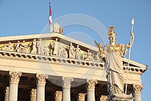 The Austrian Parliament in Vienna, Austria