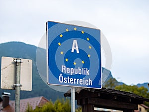 Austrian Republic at the Country Border