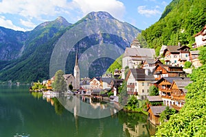 Austrian village in the Alps photo