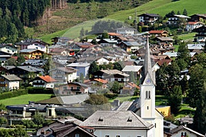 Austrian village Kaprun in the Alps