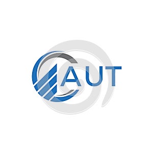 AUT Flat accounting logo design on white background. AUT creative initials Growth graph letter logo concept. AUT business finance photo