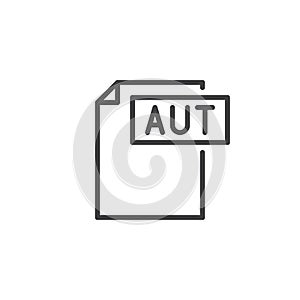 Aut format document line icon