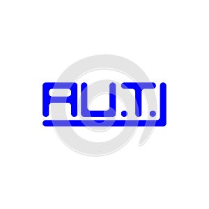 AUT letter logo creative design with vector graphic,