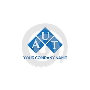 AUT letter logo design on white background. AUT creative initials letter logo concept. AUT letter design