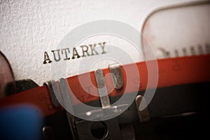 Autarky concept view