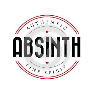 Authentic Absinth vintage stamp logo