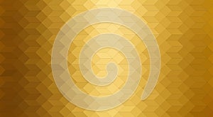 Golden hexagon pattern background with soft metallic gradient.